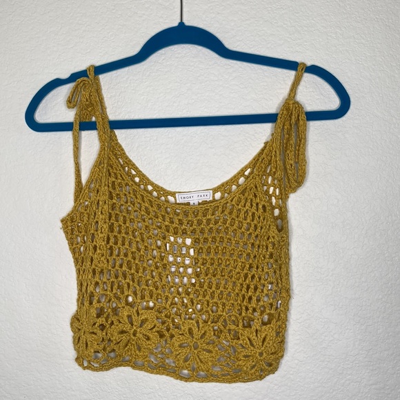 Yellow Crotchet Crop Top - Picture 3 of 7